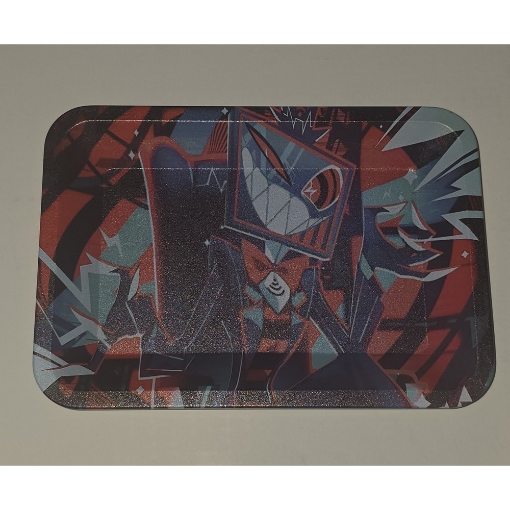 Vox Small Metal Rolling Tray 7x5 Hazbin Hotel Utility Tin Valet Tray NEW